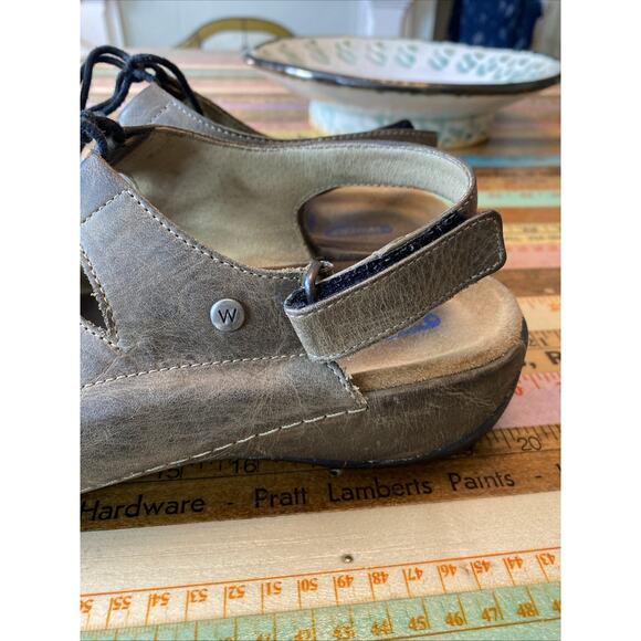 Wolky Kite Ghillie Lace Up Comfort Sandals Size 41 US 10 Leather Adjustable - Picture 5 of 13